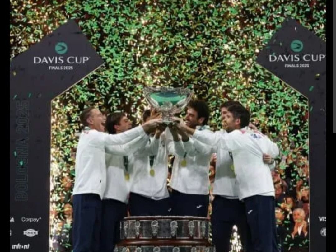 El equipo italiano, tricampeón de la Copa Davis.Foto:AP