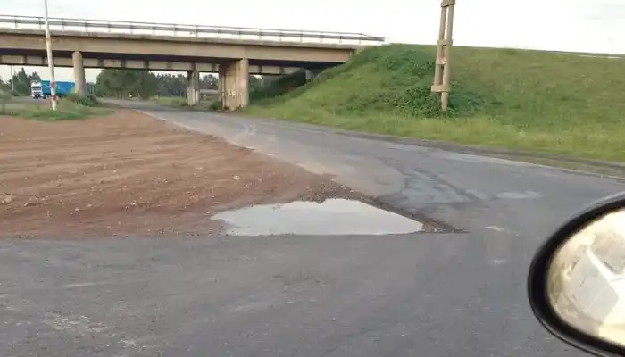 Bache en el cruce de ruta 191 y 9