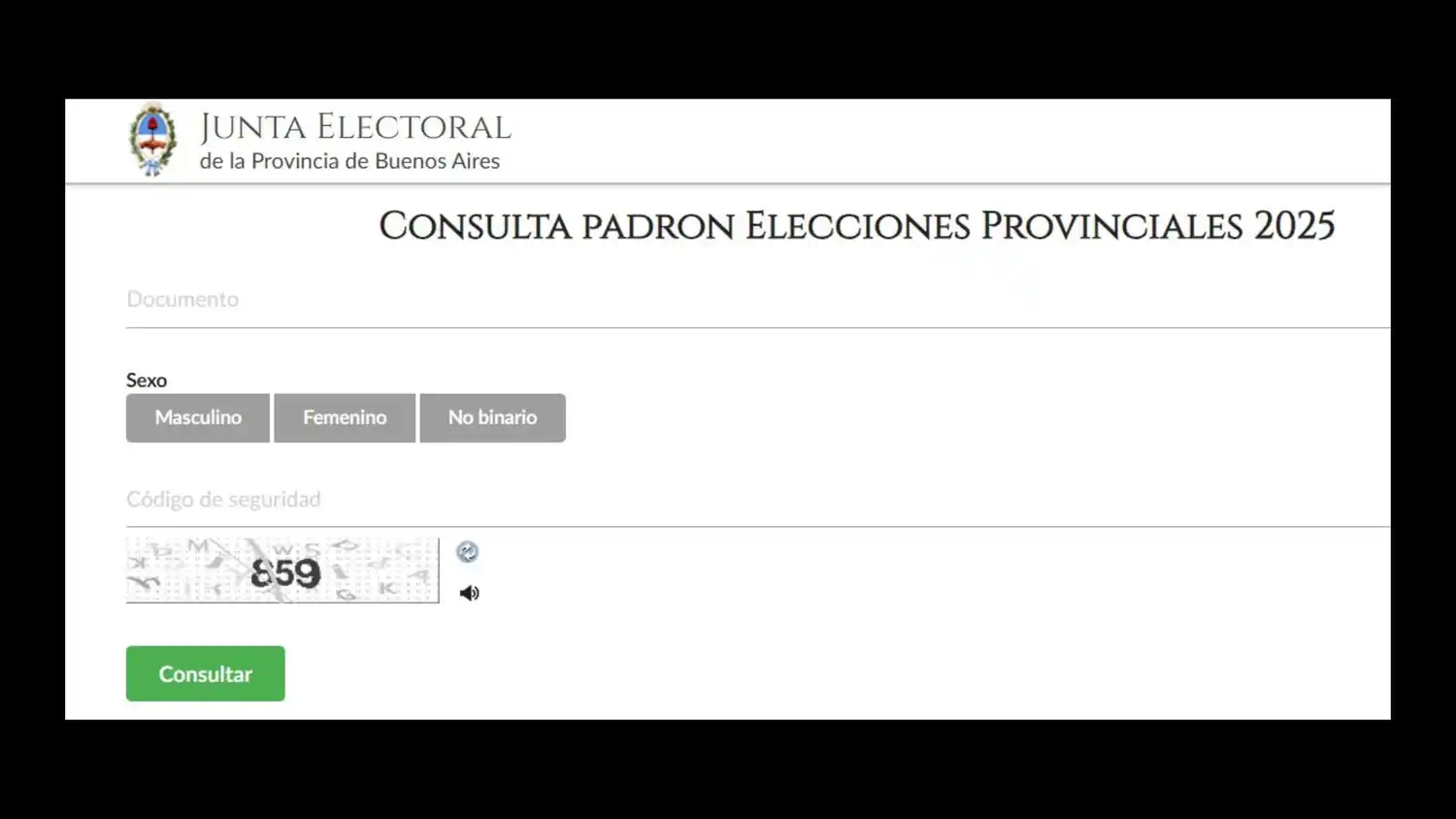Padrón electoral web