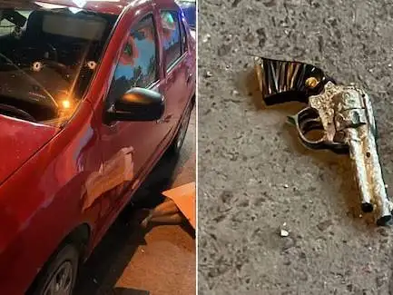 La réplica de arma y los tiros en un auto de la zona
