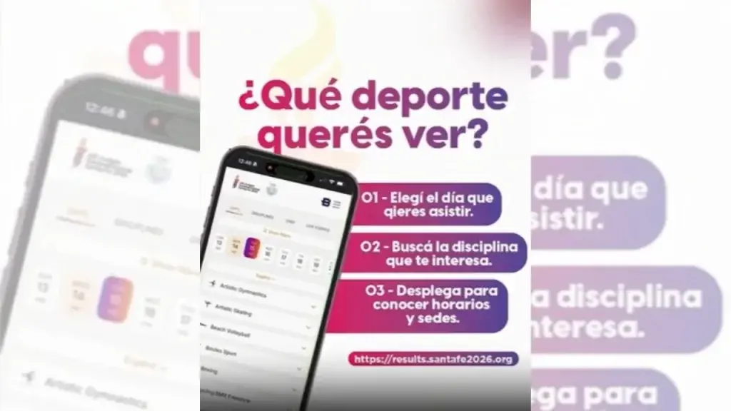 Santa Fe 2026: cómo funciona la aplicación oficial para seguir los Juegos desde el celular