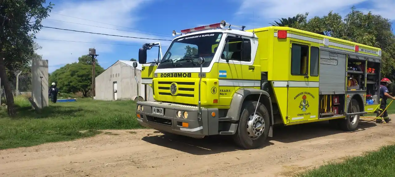 El siniestro fue atendido por una dotación de cinco bomberos voluntarios a bordo del móvil 6. Foto: BVVT