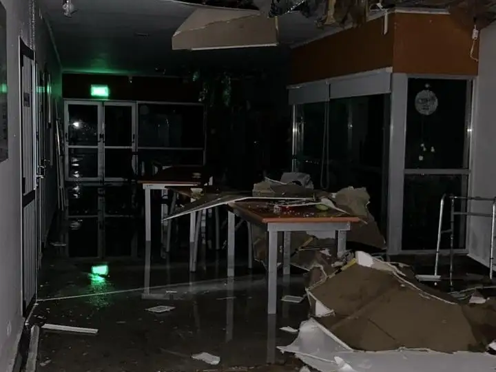 Galarza destrozos
