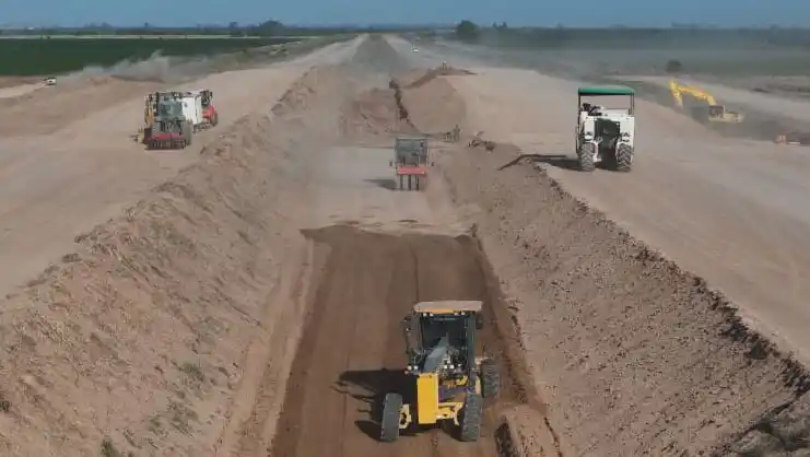 La obra en plena ejecución.