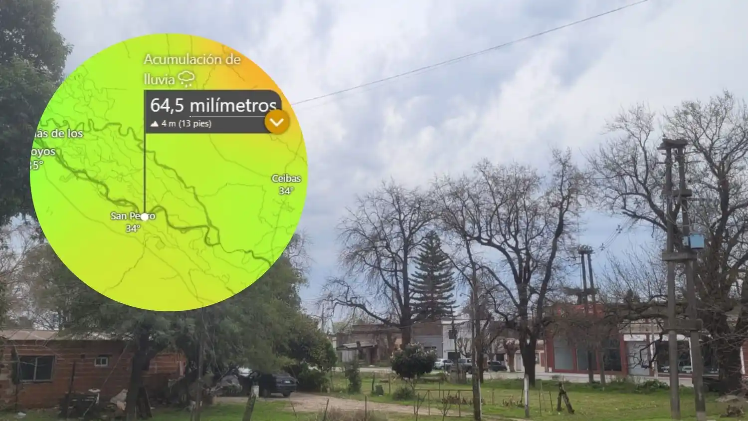 Los alertas tendrán validez para la madrugada y mañana del sábado. La estimación de lluvia corresponde al modelo europeo. (Fuente: Windy)