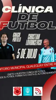 Gualeguay será sede de una destacada Clínica de Fútbol con disertantes de nivel profesional