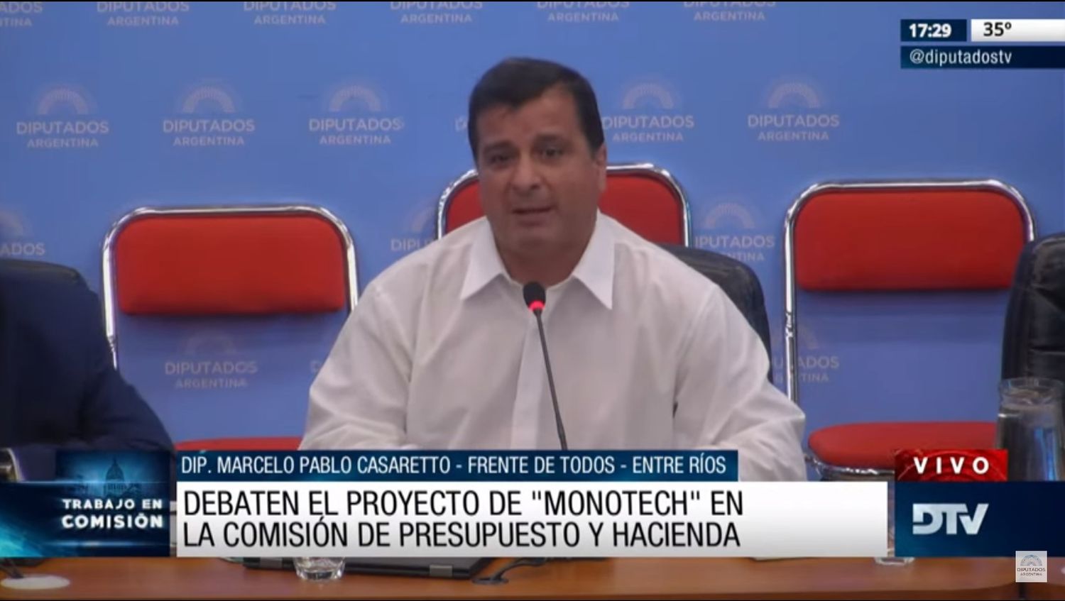 Avanza en Diputados el proyecto de Monotech