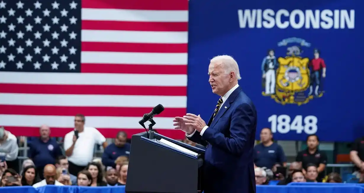 Las declaraciones de Joe Biden se dieron este martes en Milwaukee, Wisconsin. Crédito: Kevin Lamarque / Reuters