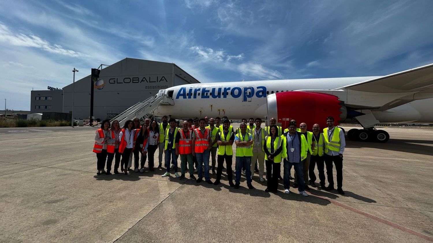Globalia Mantenimiento y Air Europa celebraron la puesta en servicio del Boeing 787-9 EC-OGY
