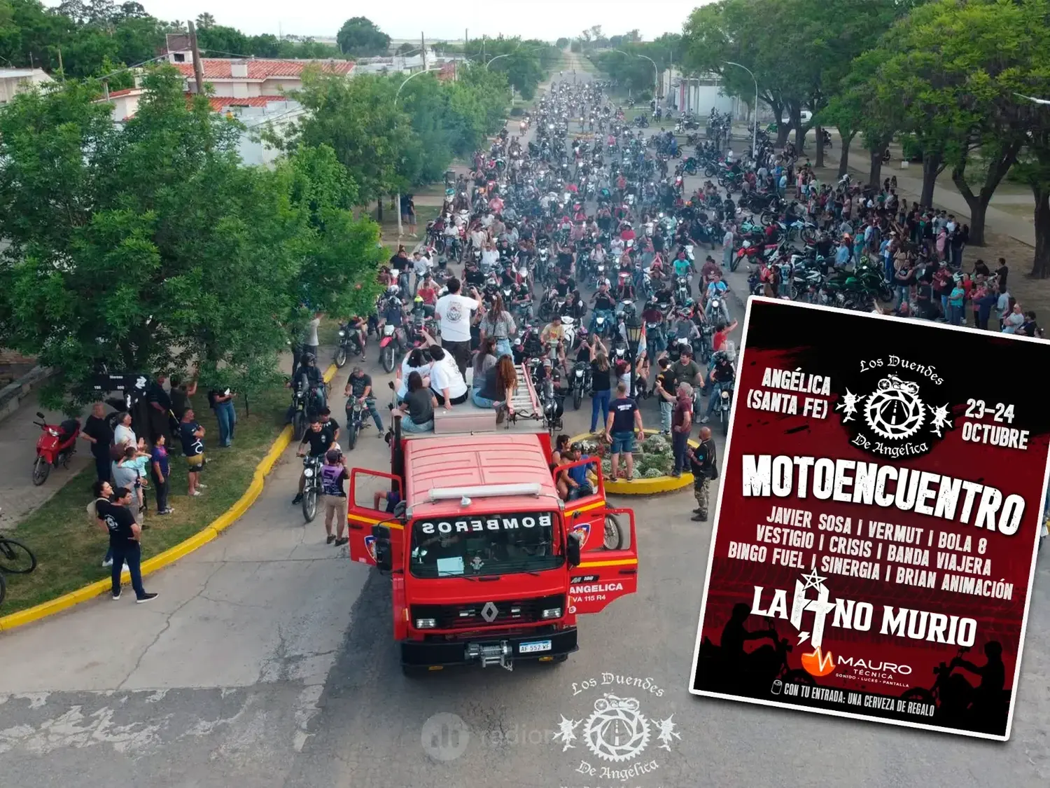 Gonzalo Vaudagna, integrante de Los Duendes de Angélica | Rock y motos: todo en marcha para el 17° Motoencuentro de Angélica