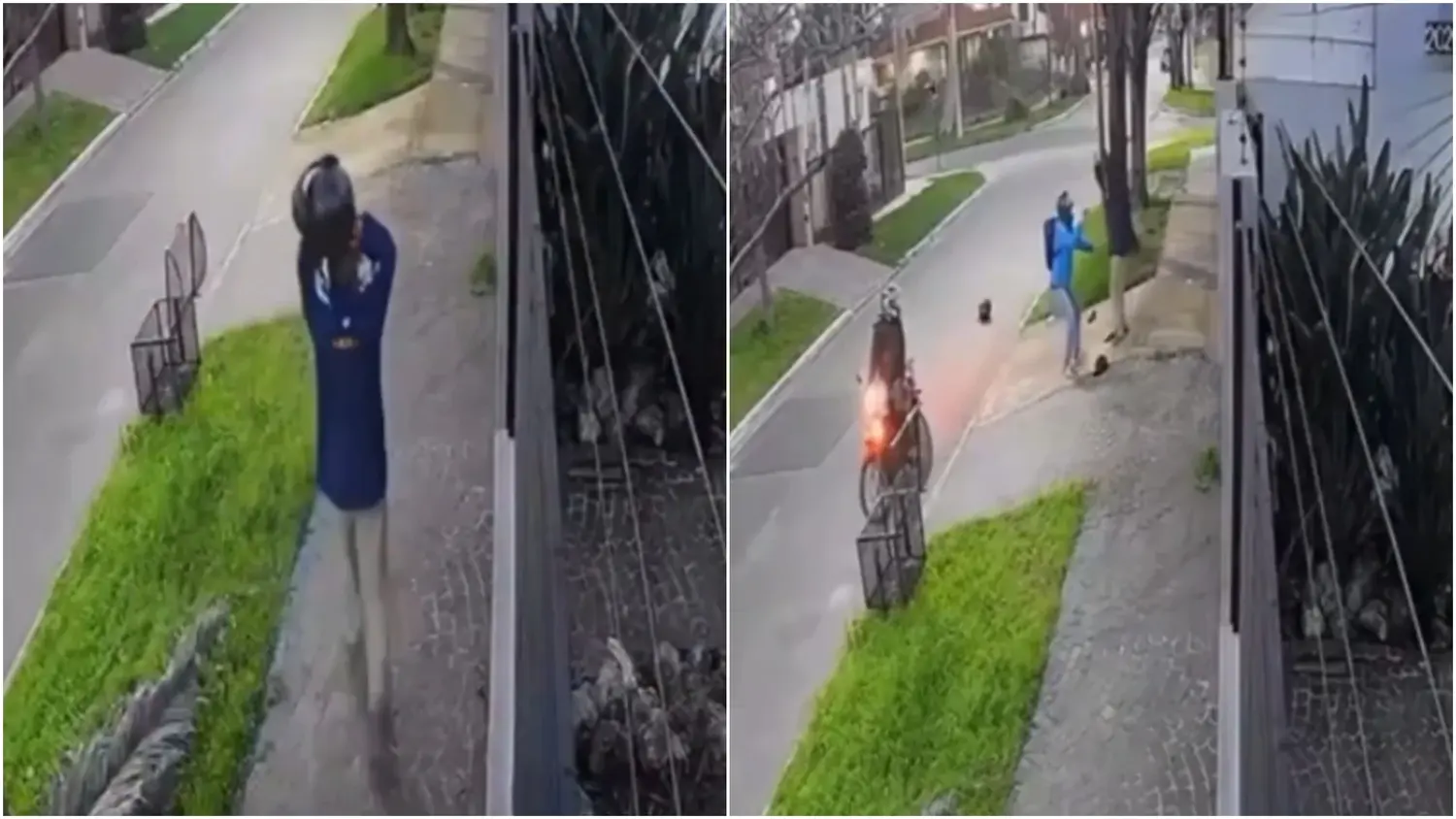 Le robaron la moto y, mientras lloraba en la calle, volvieron a asaltarlo: el video que genera indignación en Quilmes
