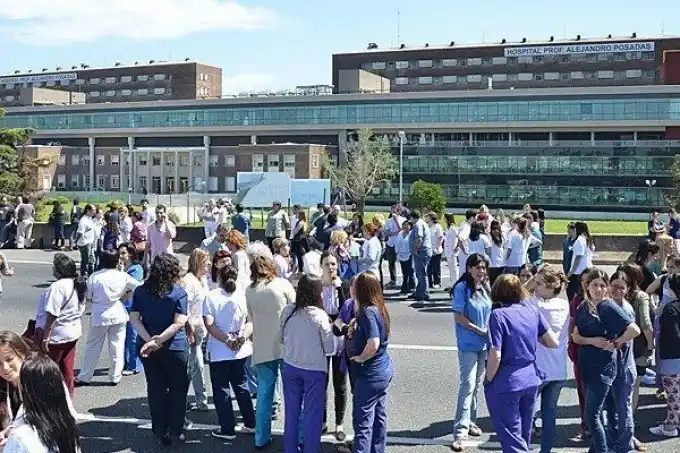 Paro de Cicop en el Hospital Posadas