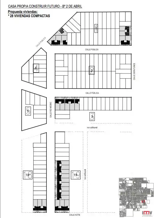 definiciones por la paralización de 28 viviendas en barrio 2 de Abril - 1