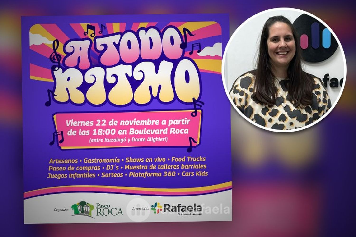 Se viene “A todo ritmo”, “una noche única con música, paseo gastronómico y cosas lindas para la familia”