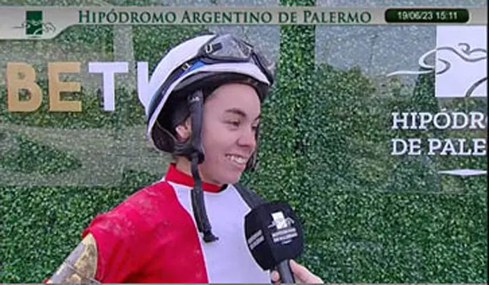 Agustina Valdez ganó carrera, en el Hipódromo de Palermo