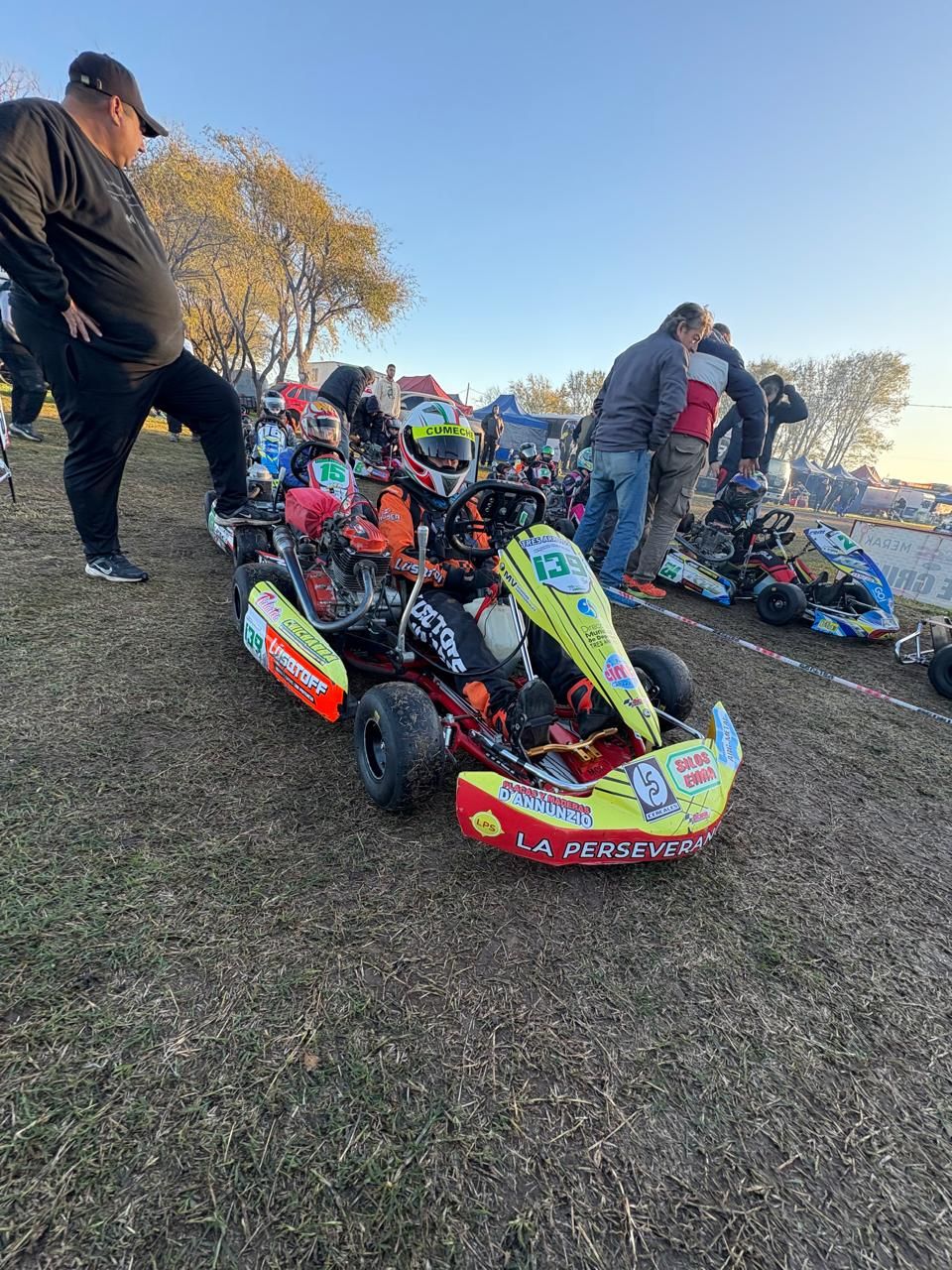 Bruno Oliver corrió en la cuarta fecha del Karting del Centro