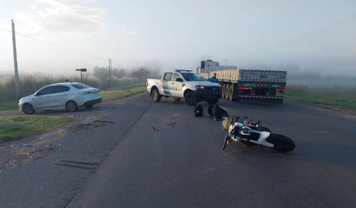 Otro accidente vial en La Plata: un policía resultó herido tras un choque en Ruta 36