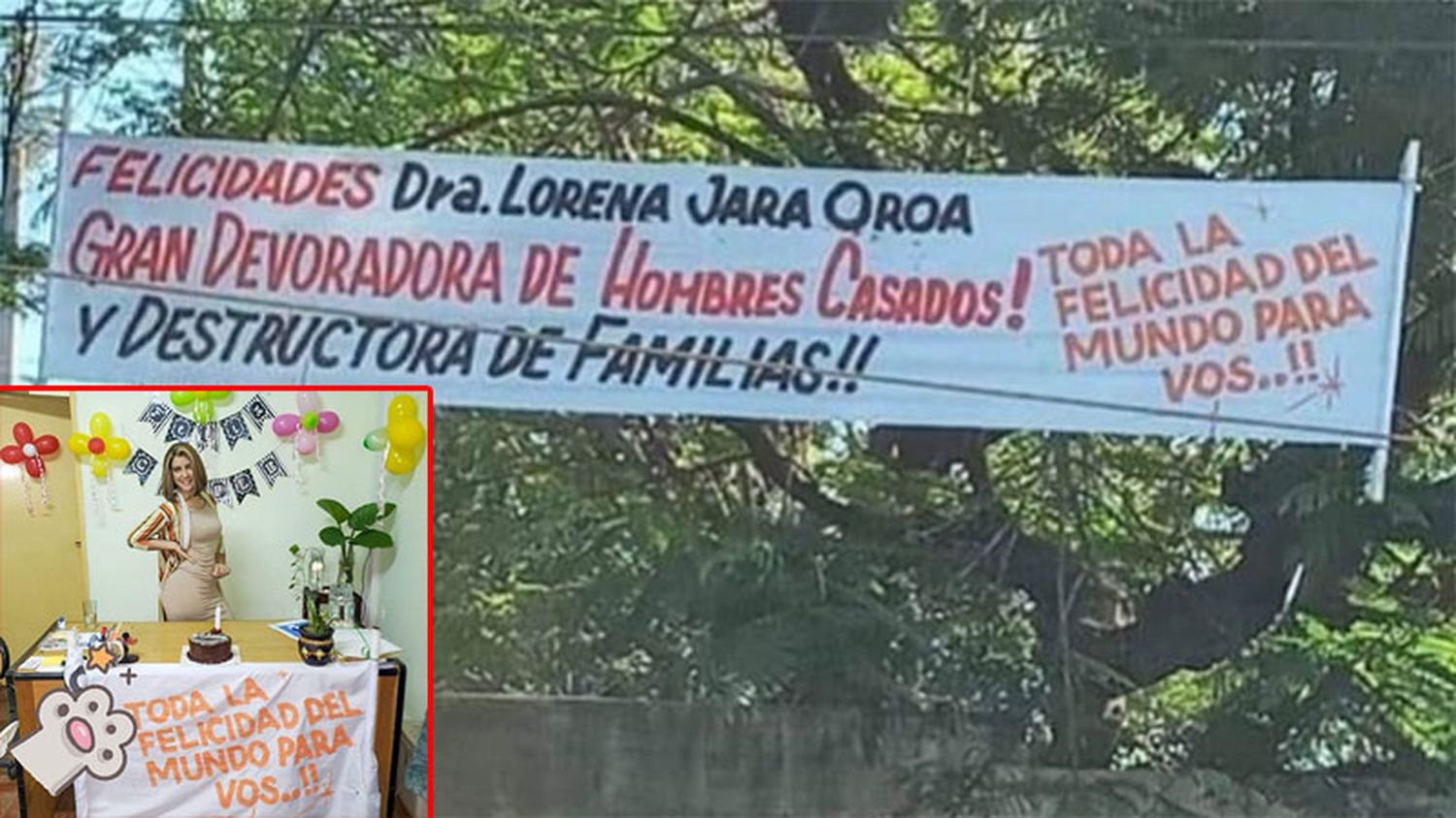 Con un pasacalle la tildaron de "devoradora de hombres" y se lo tomó con humor