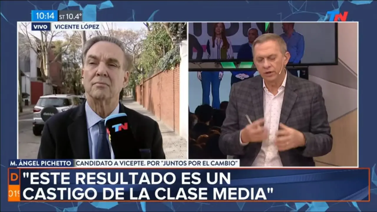 Pichetto: «Este resultado electoral fue un castigo de la clase media»