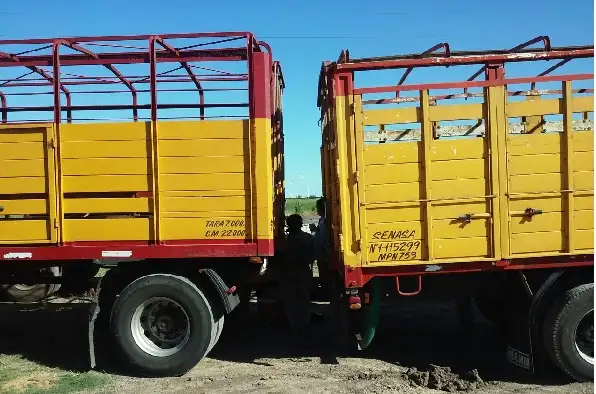 Un camionero quedó atrapado entre el camión y el acoplado