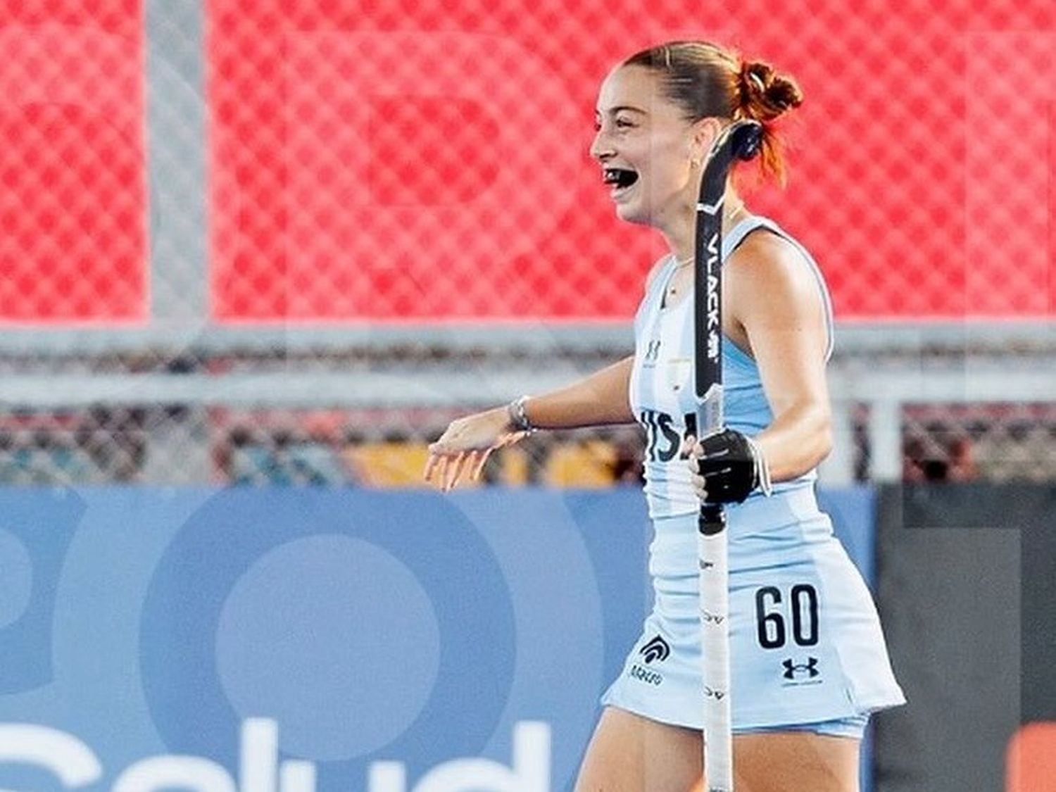 Brisa Bruggesser, en el plantel de Las Leonas