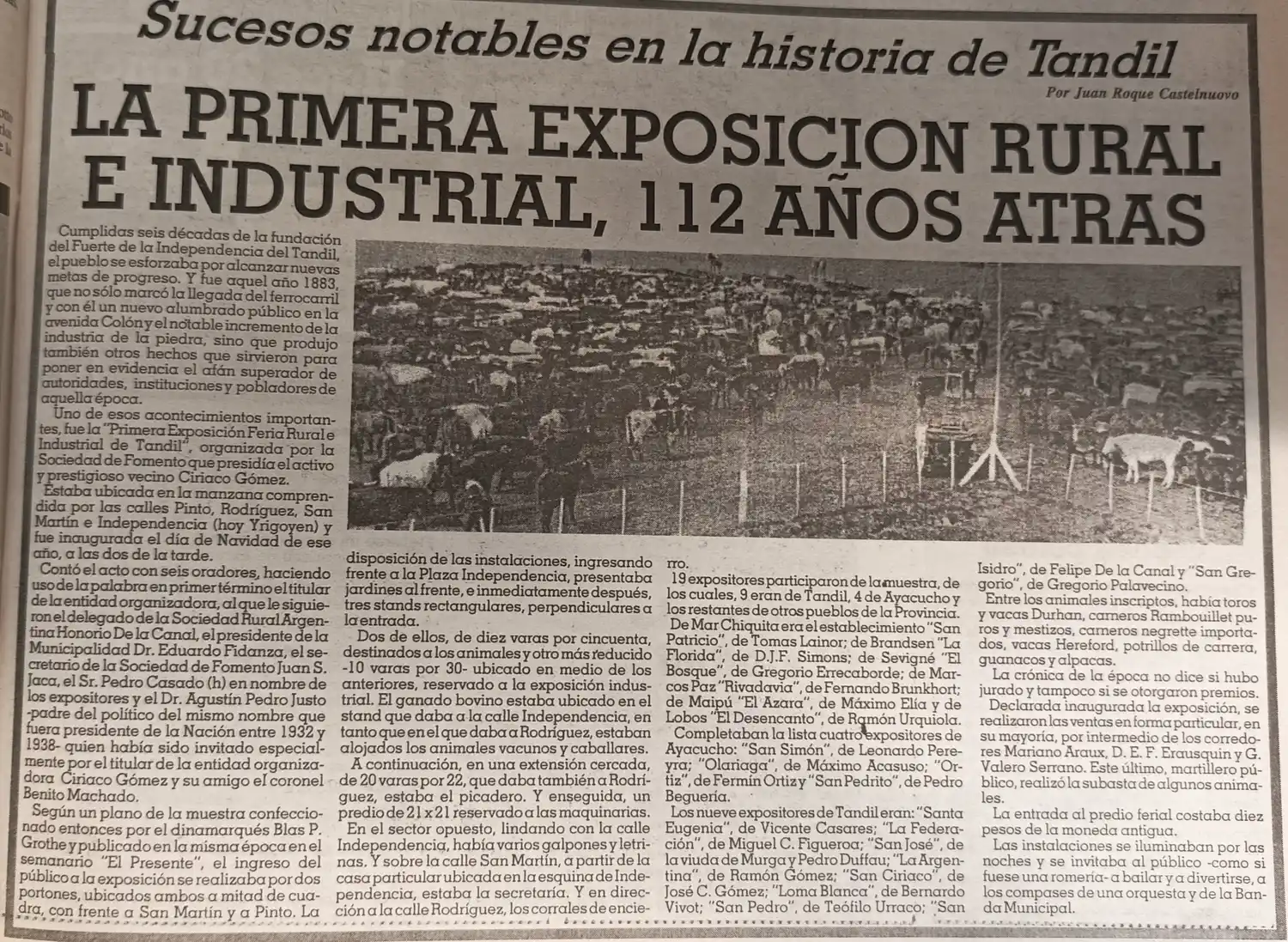 La primera Exposición Rural e Industrial