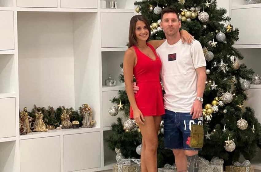 A todo ritmo: Messi y Anto Rocuzzo pasaron Navidad en Rosario a puro baile