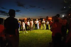 Vecinos de Pueblo Belgrano marcharon en reclamo de seguridad