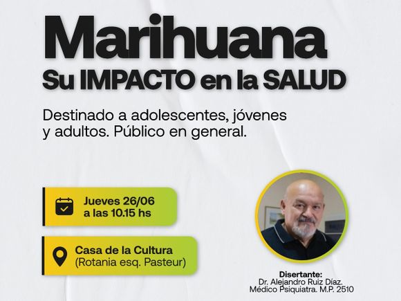 Conversatorio en Sunchales: “Marihuana y su impacto en la salud”