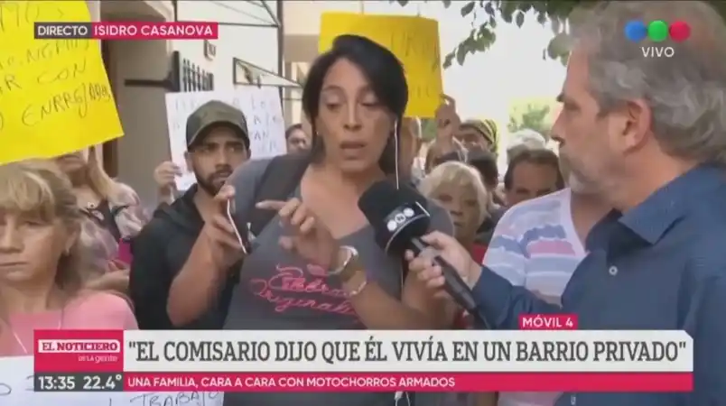 Relevaron a un comisario de La Matanza por la insólita respuesta que le dio a una vecina en TV