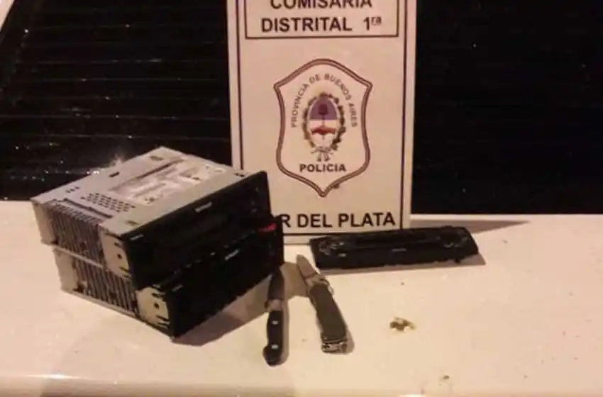 Robaron un vehículo en el centro, quisieron escapar y los atraparon