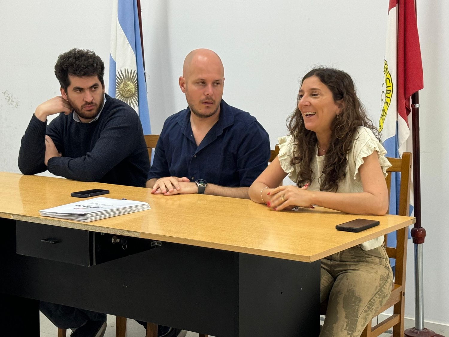 Federico Carballeira, Roberto Vergé y Leticia Di Gregorio.