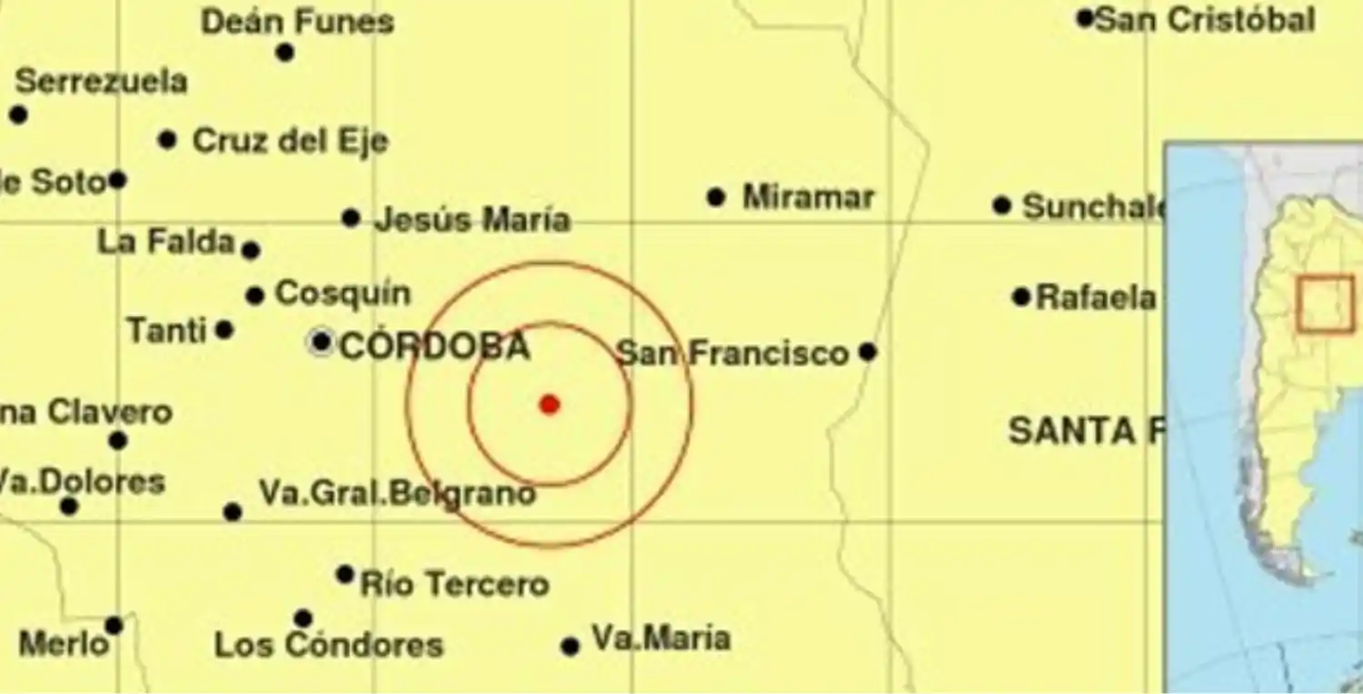 Córdoba: se registró un sismo de 3,1 en Cosquín y en varias localidades cercanas