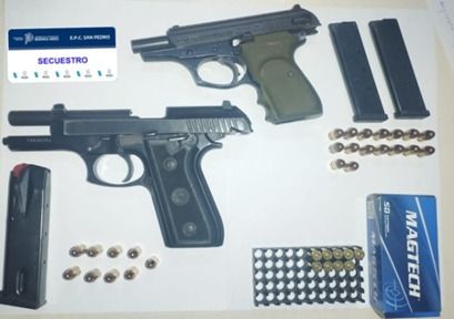 Armamento secuestrado al hombre de 59 años.