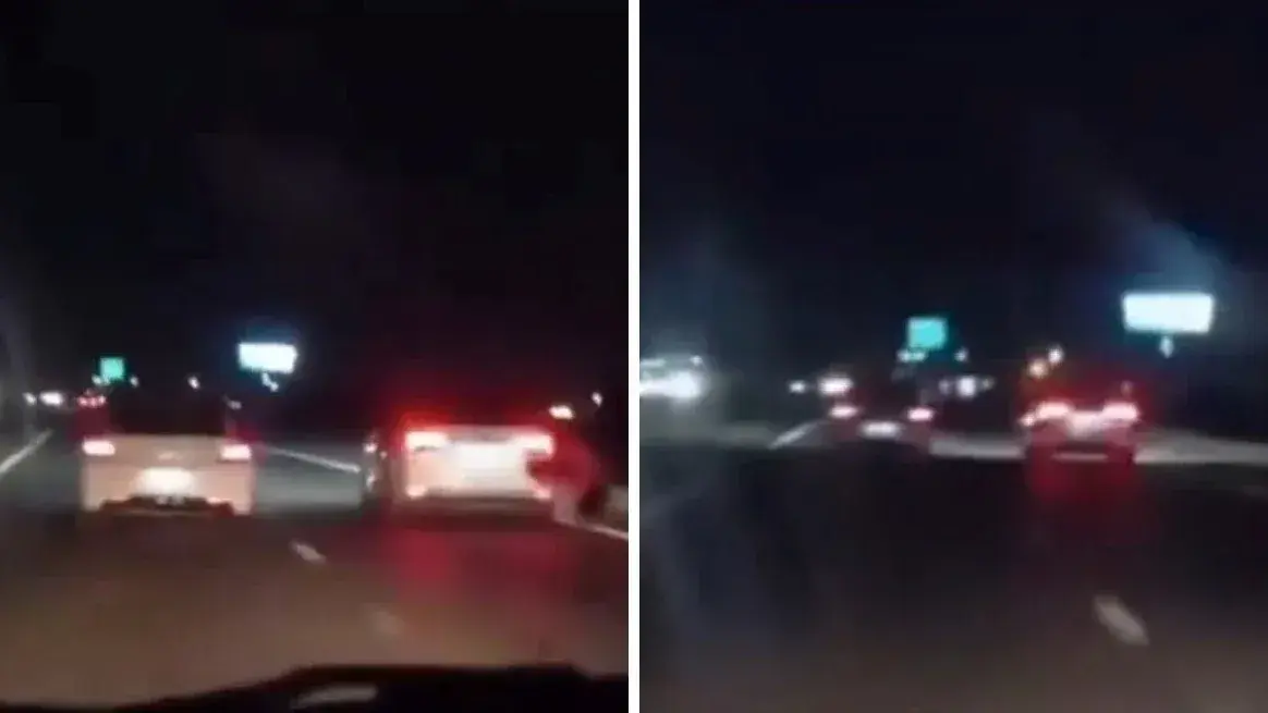El hecho quedó registrado en un video grabado por una familia roldanense que se dirigía hacia la ciudad de Rosario.
