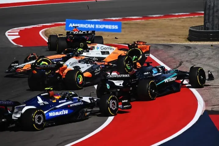 Colapinto terminó 14º en una caótica carrera sprint del Gran Premio de Estados Unidos