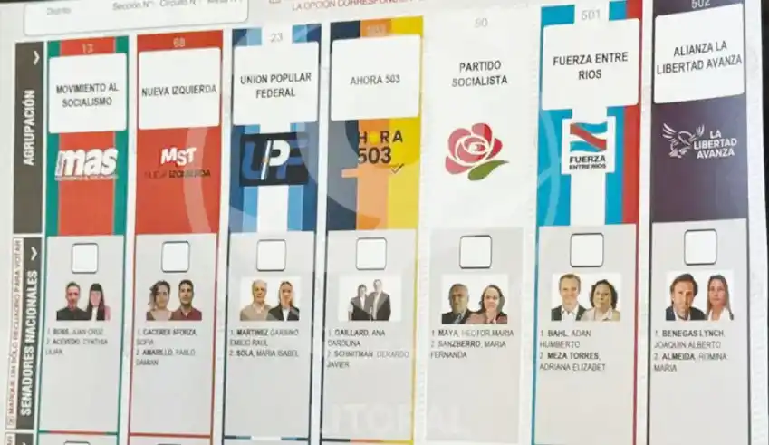 Boleta Única: presentaron el formato para senadores y diputados