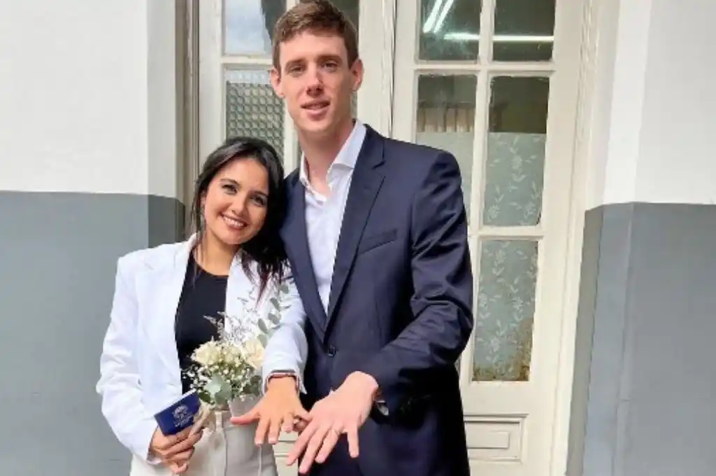 El “Flaco” dio el sí: Germán Conti se casó por civil con Priscila Enrique