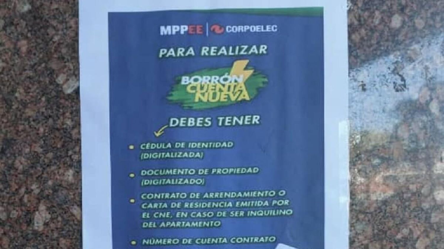SIGUE LA GUACHAFITA de Corpoelec: vuelve a extender el plazo para registro en el plan BORRÓN y CUENTA NUEVA