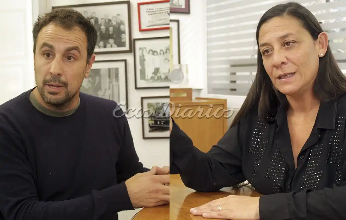 Detalles. Brindaron Juan Manuel de la Calle y Paula Argüello sobre el avance de la gestión
