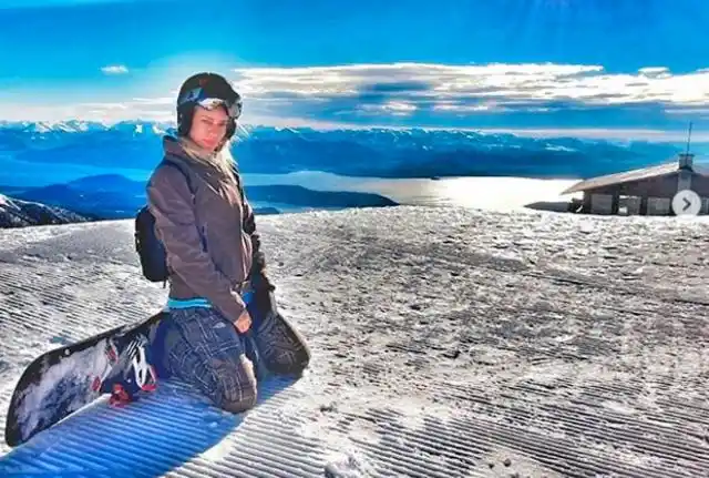 Nicole Neumann se fue a Bariloche
