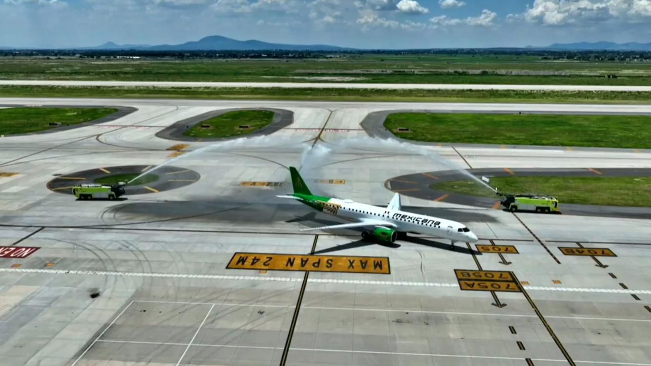 Llegada del Embraer E195-E2 XA-MXC de Mexicana de Aviación - 23AGO2025