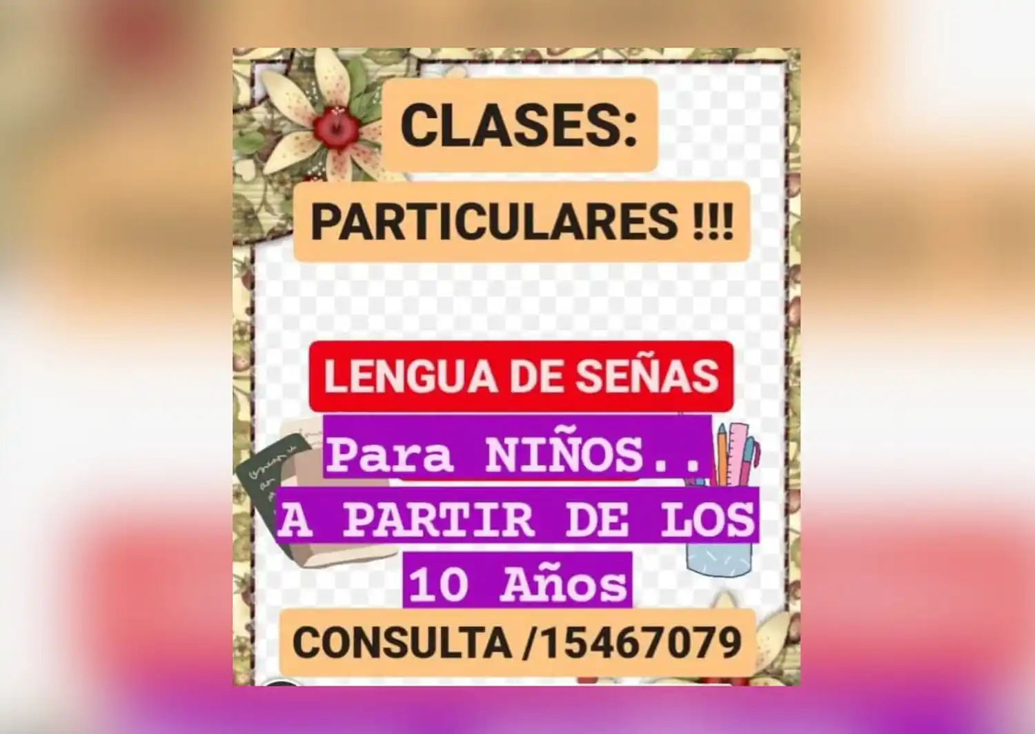 Clases particulares de lengua de señas para niños