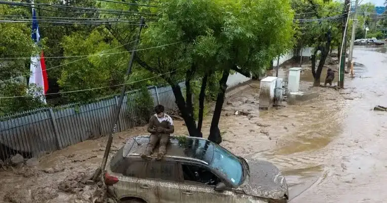 Aluvión en Chile.