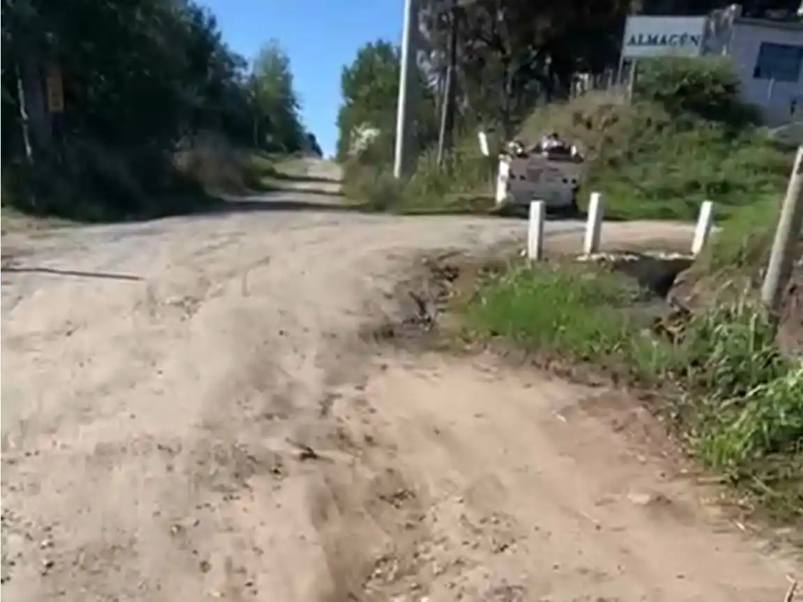 Así quedó la esquina de Ronca Hue e Icalma tras la lluvia de la semana pasada.