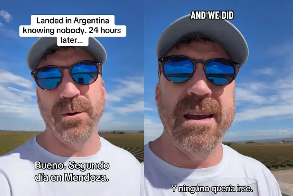 Un tiktoker estadounidense viajó a una provincia argentina y la eligió como su hogar: "Es el mejor lugar"