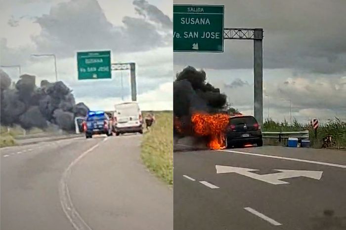 incendio ruta nacional 34 auto citroen c3 - 2