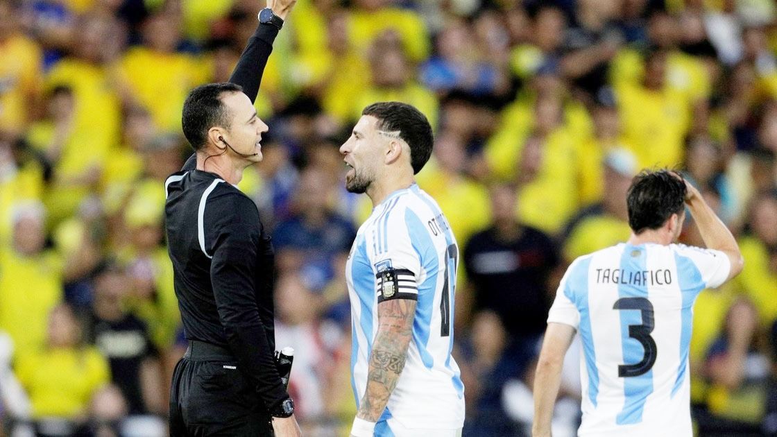 Otamendi fue expulsado y podría perderse la Finalissima