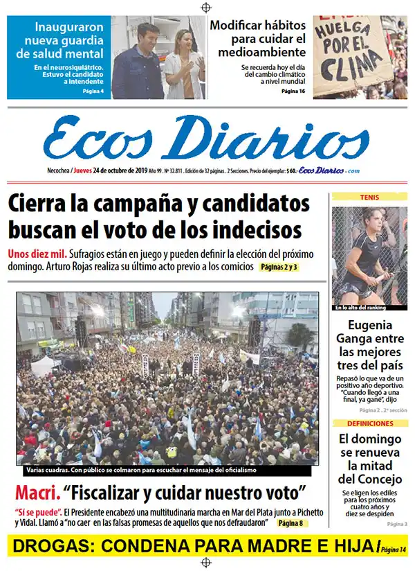 Tapa del 24 de octubre de 2019