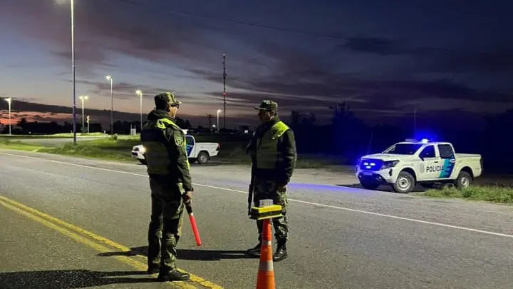 Presencia policial. En rutas 228 y 75, en cercanías al paraje Energía